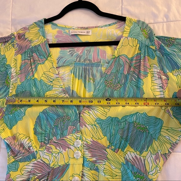 Faithfull the Brand floral crepe dress. Size L - Picture 6 of 7